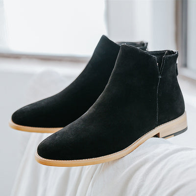 Botas Altas de Cuero Genuino con Plataforma y Acabado Mate para Hombre - Image 11