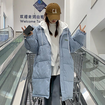 Abrigo Acolchado Largo Estilo Coreano para Mujer - Image 8