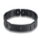 Pulsera de Acero Negro con Cruz para Hombre