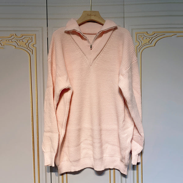 Suéter Oversized Retro Hong Kong Estilo Desenfadado para Mujer