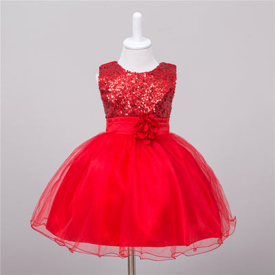 Vestido de Niña con Lentejuelas Floral para Dama de Honor y Eventos Especiales - Image 18