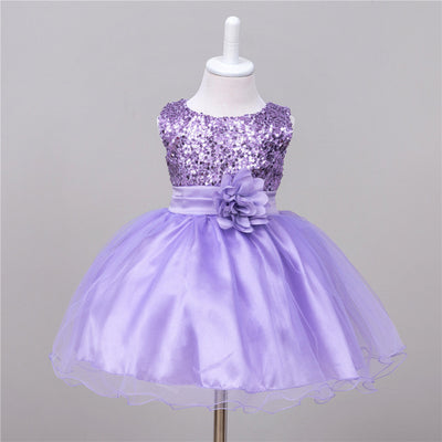 Vestido de Niña con Lentejuelas Floral para Dama de Honor y Eventos Especiales - Image 17