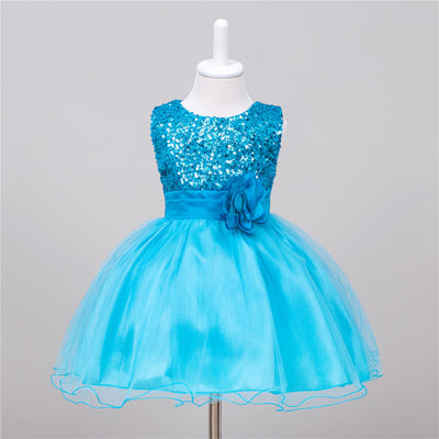 Vestido de Niña con Lentejuelas Floral para Dama de Honor y Eventos Especiales - Image 13
