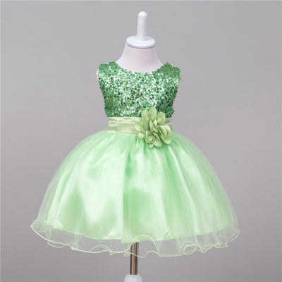 Vestido de Niña con Lentejuelas Floral para Dama de Honor y Eventos Especiales - Image 15