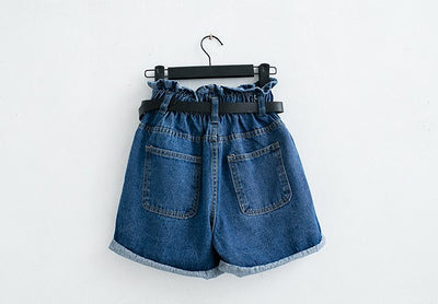 Shorts de Mezclilla Elástica Cintura Alta para Mujer - Estilo Verano Amplio y Cómodo - Image 10