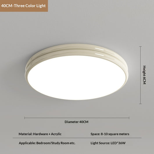 Lámpara de Techo Ultrafina Estilo Crema para Recámara Principal - Image 14