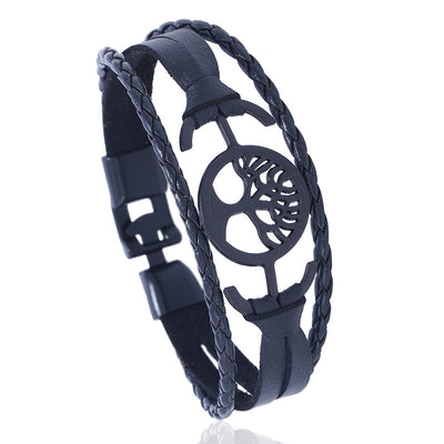 Pulsera de Cuero con Doble Hebilla - Image 4
