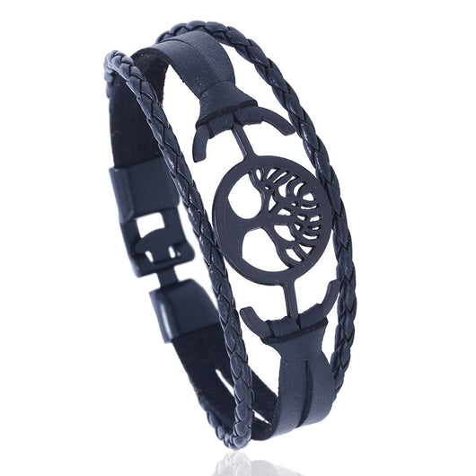 Pulsera de Cuero con Doble Hebilla - Image 4