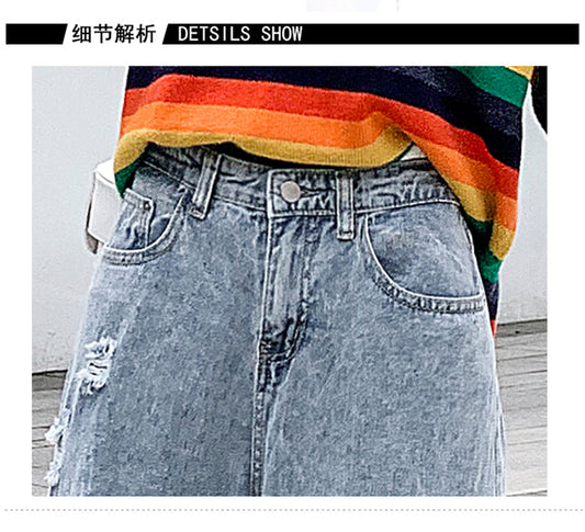 Jeans Rotos Sueltos de Moda
