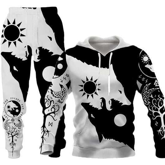 tracksuit, tracksuit, white, brown, green, sporty, casual - Image 21