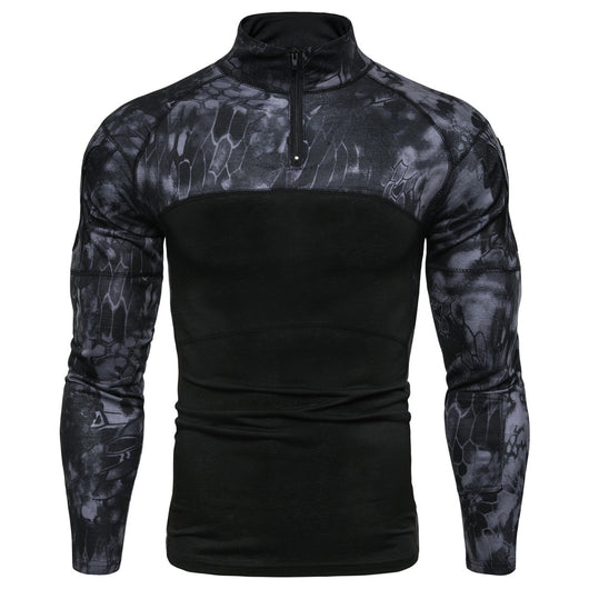Playera de Camuflaje con Panel y Cierre - Image 4