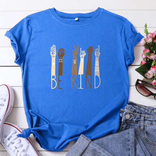 Remera Femenina de Algodón con Estampado de Letras