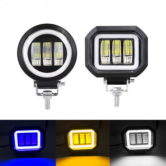 Faro Auxiliar LED con Ojo de Ángel para Motocicletas y Vehículos Todo Terreno - Image 2