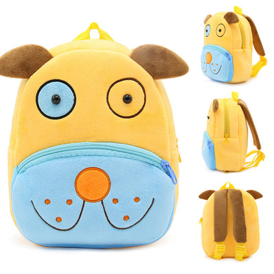 Plush gray and navy blue elephant backpack for toddlers, featuring a front zipper pocket, brown ears, and adjustable straps. - Image 20