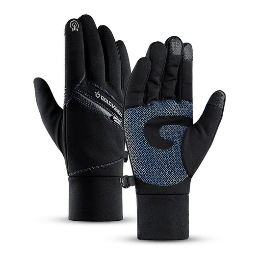 Guantes de Invierno para Ciclismo Táctil con Forro de Terciopelo y Cierre - Image 9