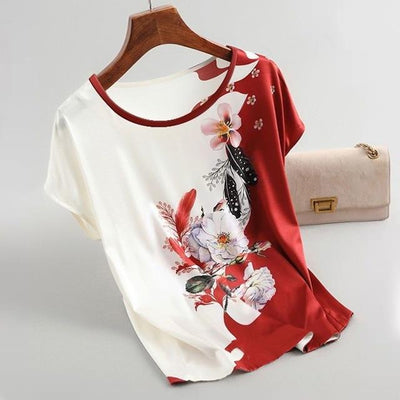 Playera Estampada Manga Corta Suelta y Cómoda para Verano - Image 19