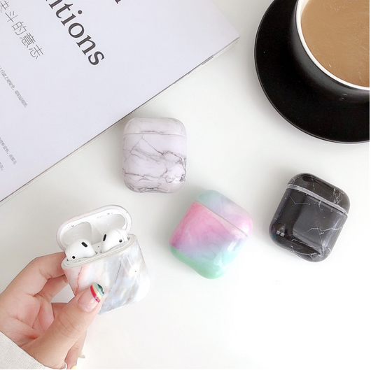 Funda de Mármol Blanco Compatible con AirPods - Protección Premium - Image 4