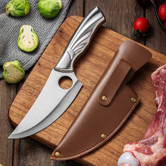 Cuchillo Deshuesador Profesional de Acero Inoxidable con Hoja Curva