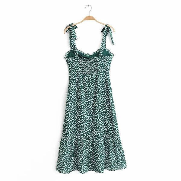 Vestido Camisero de Gasa Floral