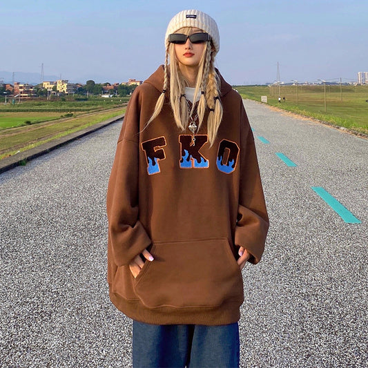 Sudadera con Capucha para Mujer Invierno Diseño Exclusivo Felpa Gruesa Suelta Trendy - Image 2