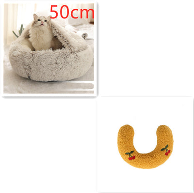 Cama 2 en 1 para Perros y Gatos - Cama Cálida de Felpa Suave Tipo Casa - Image 26