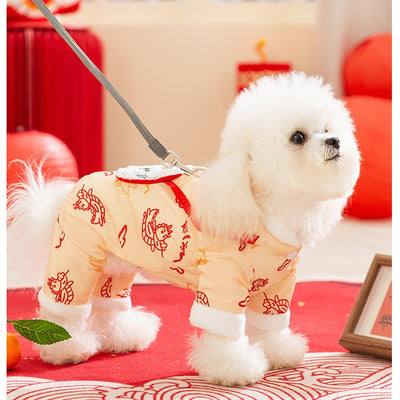 Abrigo Festivo Año Nuevo para Mascotas - Chaqueta Térmica Tang para Perros y Gatos - Image 14