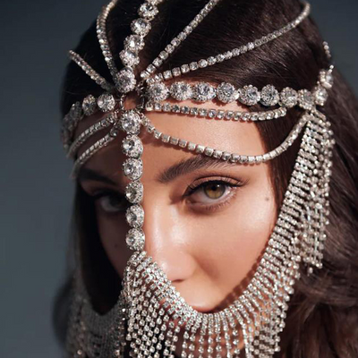 Cadena para Cabello Estilo Étnico con Diamantes Su Shui y Máscara - Image 16