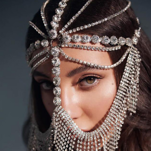 Cadena para Cabello Estilo Étnico con Diamantes Su Shui y Máscara - Image 16