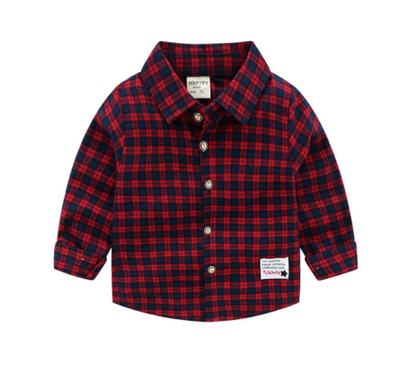Camisa Escocesa Infantil de Manga Larga - Diseño Clásico y Cómodo - Image 11
