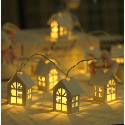 Guirnalda LED Navideña 2M - 10 Luces Decorativas Estilo Casita para Árbol y Eventos - Image 4