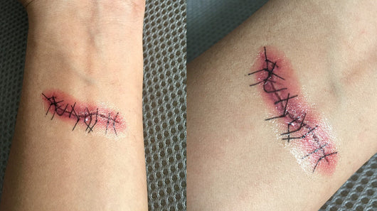 Pegatina de Tatuaje de Herida de Halloween - Image 6