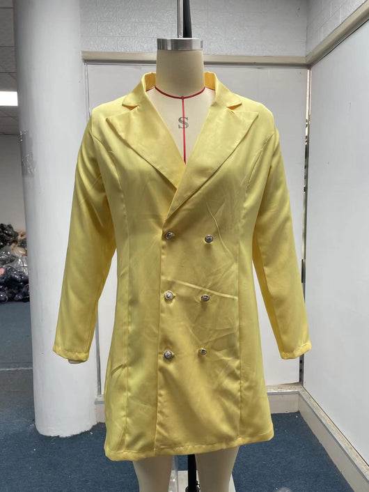Blazer Doble Botonadura Manga Larga Elegante y Versátil - Image 25
