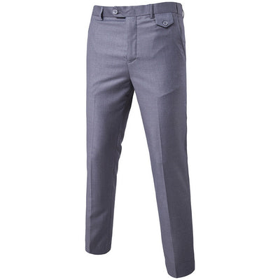 Pantalones casuales ajustados para hombre en colores sólidos - Image 3