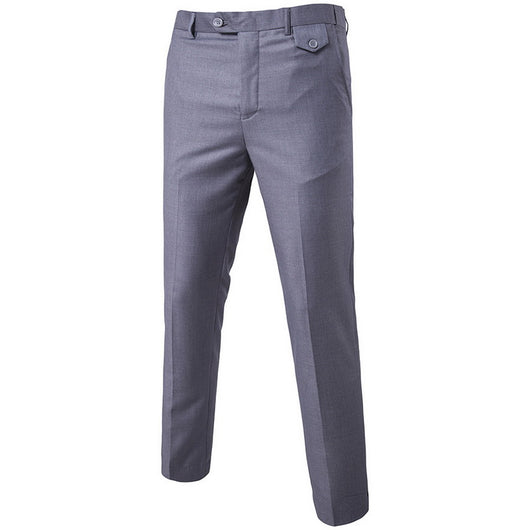 Pantalones casuales ajustados para hombre en colores sólidos - Image 3