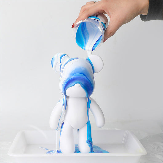 Kit de Pintura Acrílica Fluida para Niños - Oso Artesanal DIY