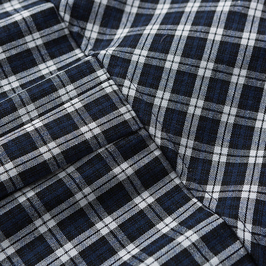 Camisa Retro Japonesa de Cuadros Patchwork con Contraste de Colores - Image 13