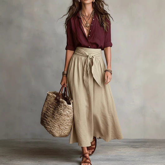 Conjunto de Falda y Blusa Casual para Mujer - Dos Piezas - Image 2