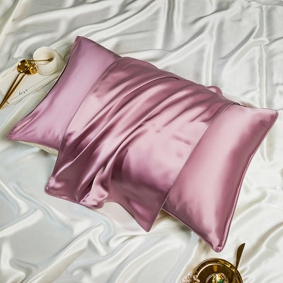 Par de Fundas de Almohada de Seda Premium Color Sólido - Image 9