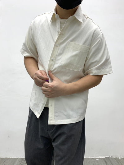 Camisa Retro Japonesa de Lino y Algodón de Manga Corta con Dobladillo Plano - Image 32