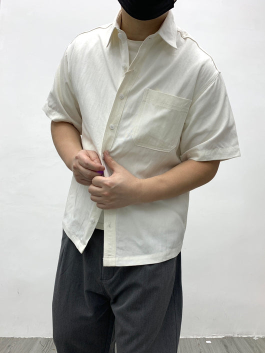 Camisa Retro Japonesa de Lino y Algodón de Manga Corta con Dobladillo Plano - Image 32