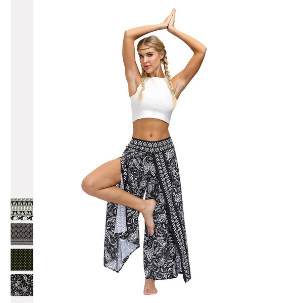 Pantalones Yoga Boho Estampado Étnico para Entrenamientos al Aire Libre