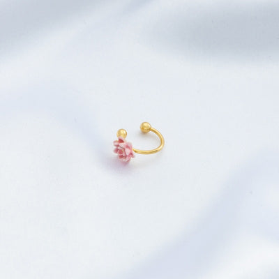 Aretes Clip Flor Chapados en Oro Real - Lujo Accesible y Estilo Delicado - Image 4