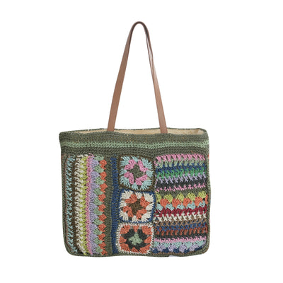 Bolsa de Playa Tejida en Papel - Estilo Europeo y Americano - Image 11