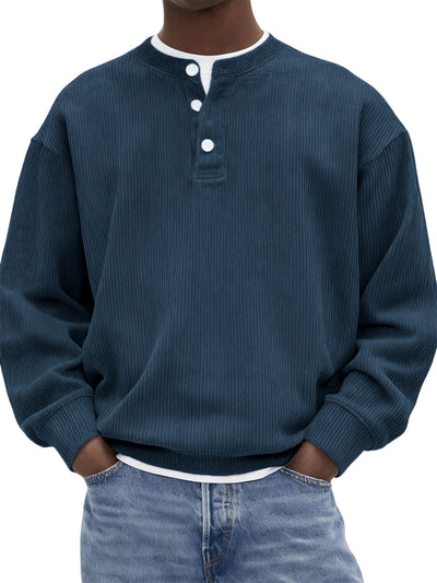 Suéter de Algodón Pana Acanalado para Hombre - Casual y Elegante - Image 10