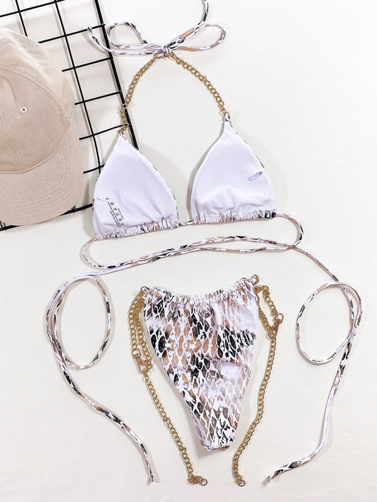 Bikini Triangular Dividido con Bolsa de Playa - Image 8
