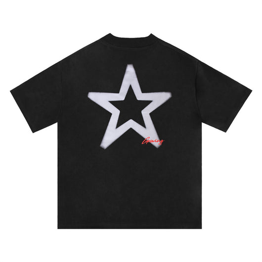 Playera Hombre Estampado Estrella de Cinco Puntas - Image 2