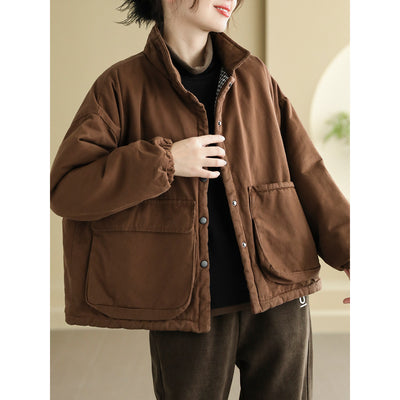 Abrigo Acolchado Talla Grande para Mujer con Bolsillos - Calidez y Comodidad - Image 7