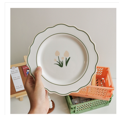 Plato Llano Cerámica Estilo Japonés Tulipán - Diseño Elegante y Funcional - Image 16