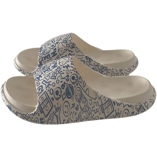 Pantuflas Artísticas Antideslizantes con Suela Gruesa para Mujer - Image 6