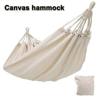 Hamaca de Camping Portátil - Cama Colgante de Algodón para Viajes y Supervivencia - Image 8